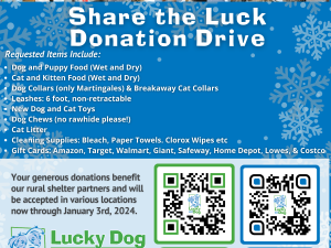 share the luck donation drive